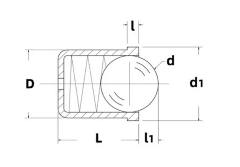 Press fit spring plunger 1 Press fit spring plunger 1